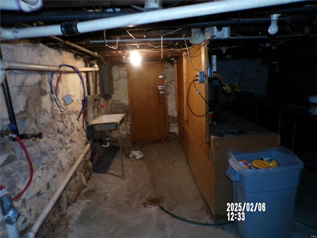 view of basement