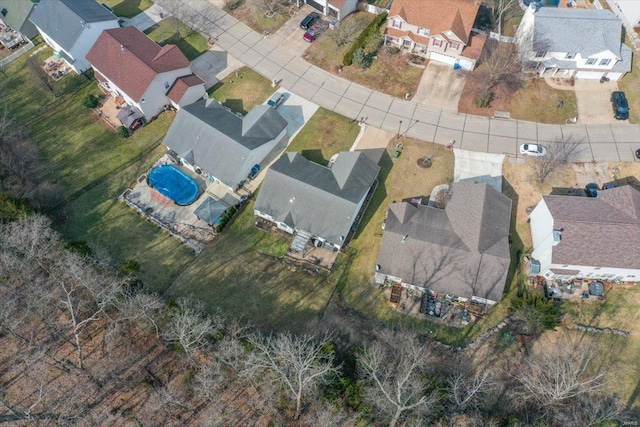 bird's eye view with a residential view