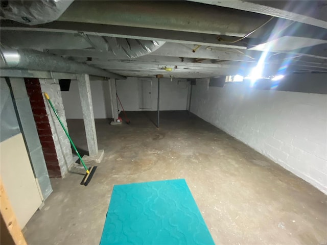 view of basement