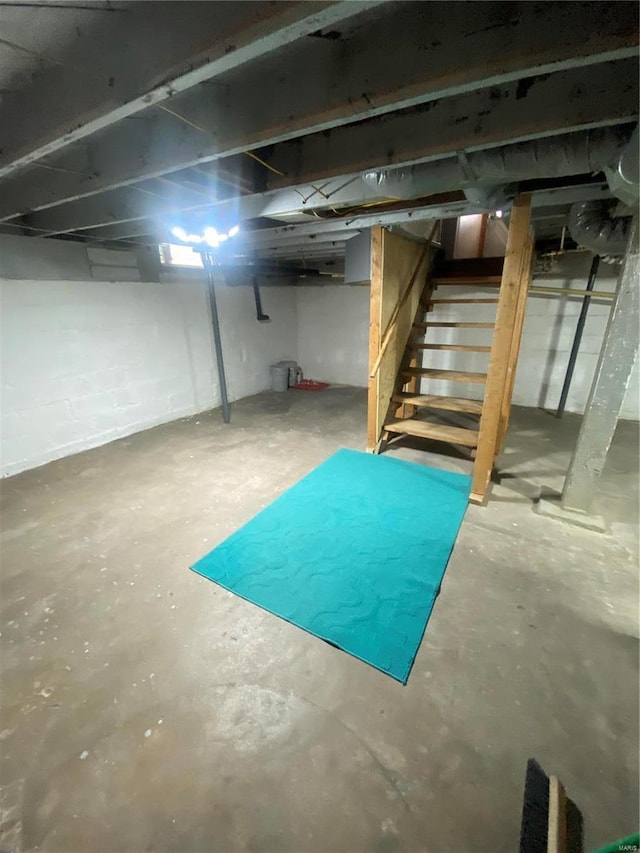 view of basement