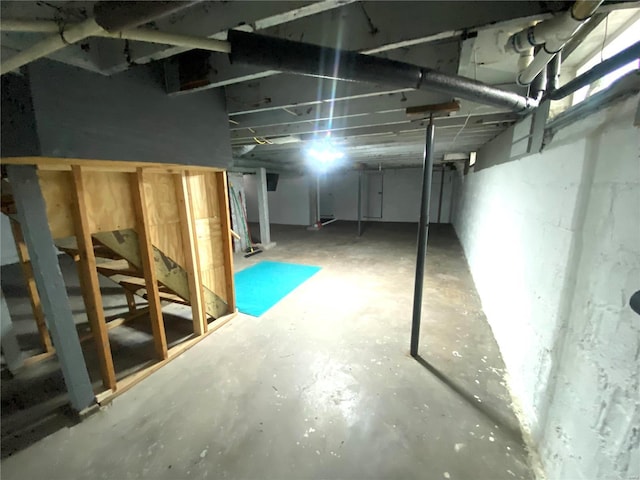 view of basement