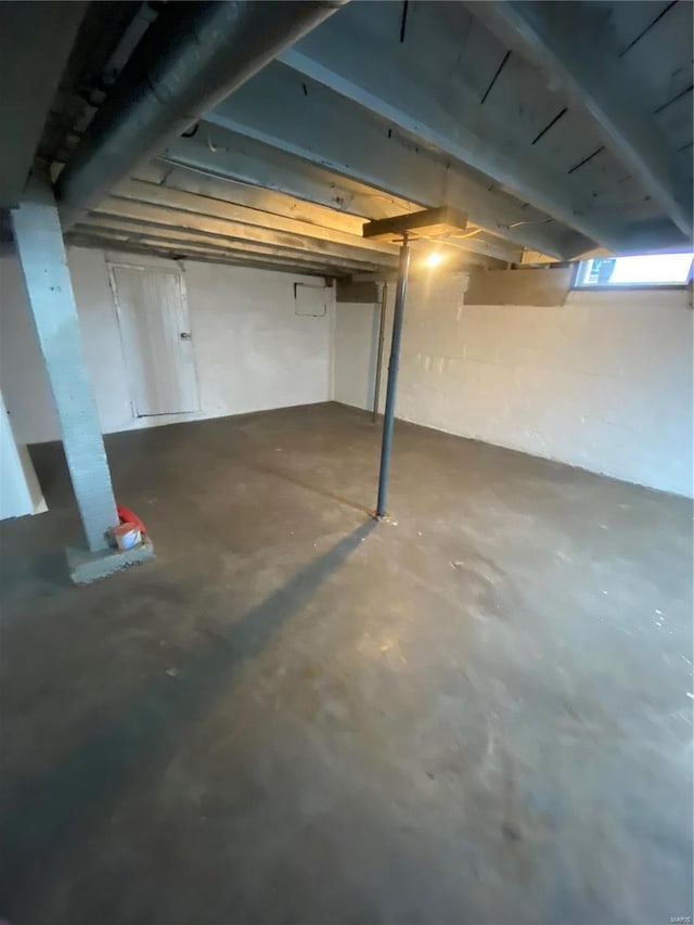 view of basement