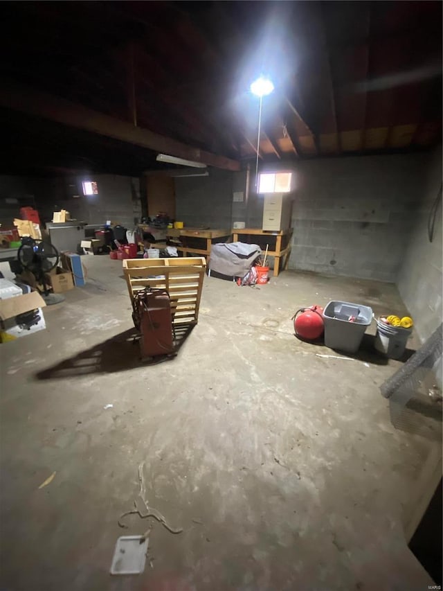 view of basement