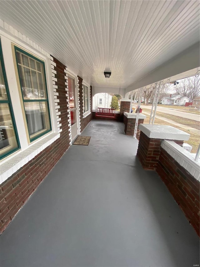 view of patio with a porch