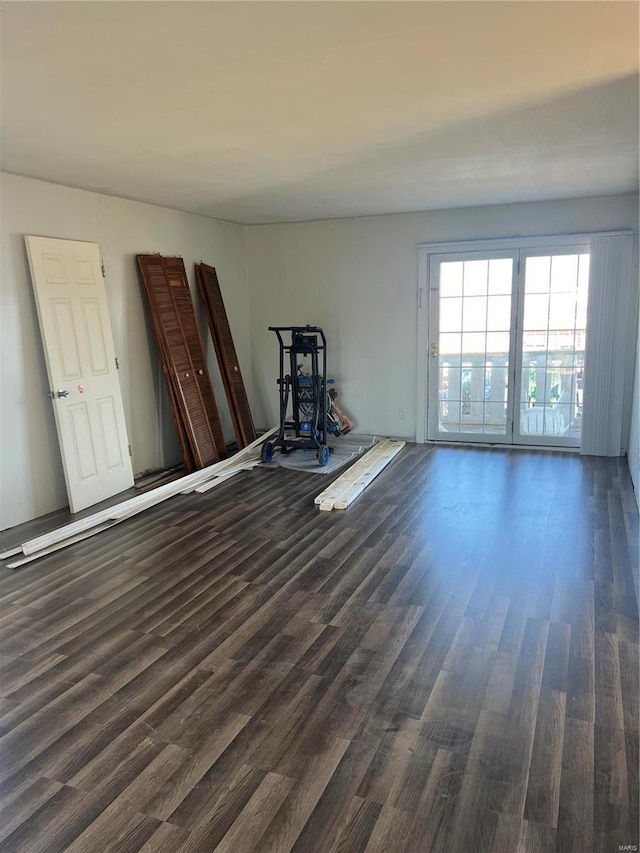 interior space featuring dark wood-style floors