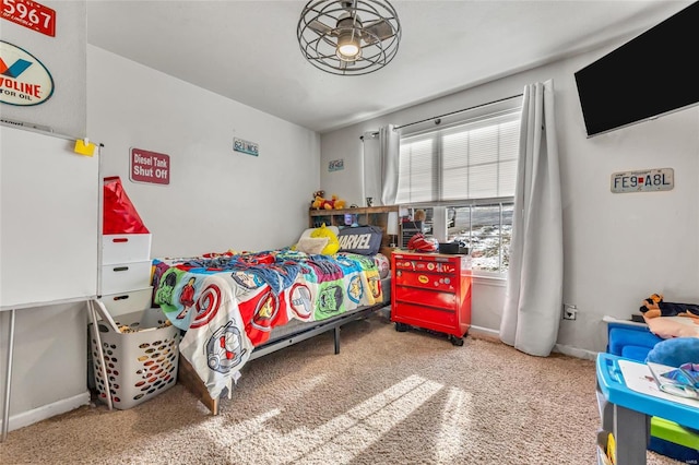 bedroom with carpet flooring