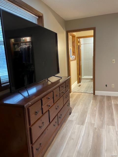 interior space with light hardwood / wood-style flooring