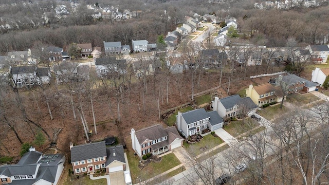 drone / aerial view featuring a residential view