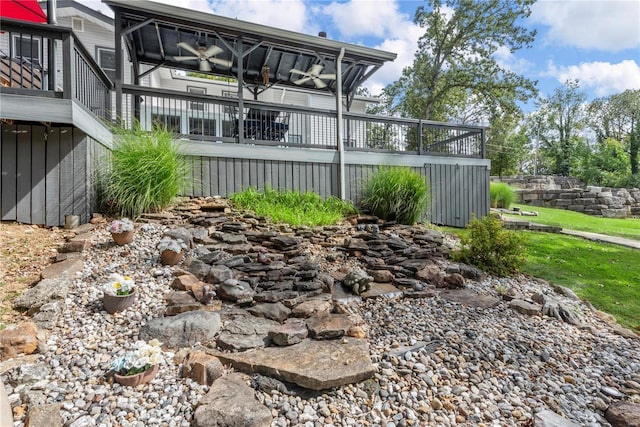 exterior space with a deck
