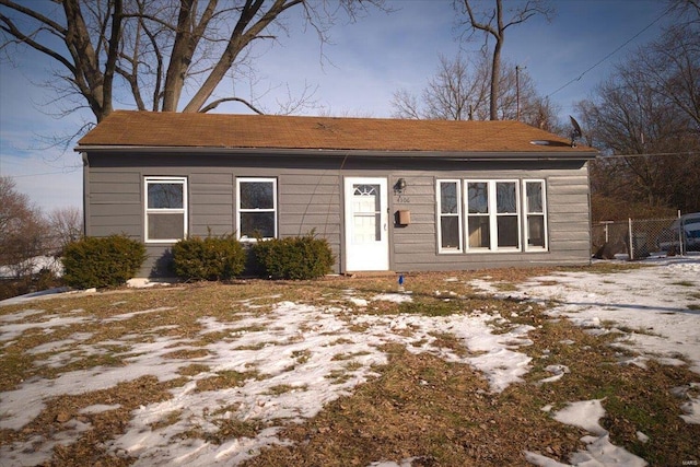 view of front of home