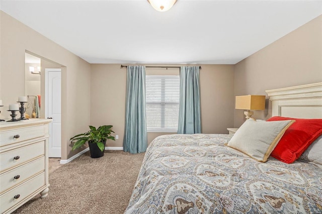 view of carpeted bedroom