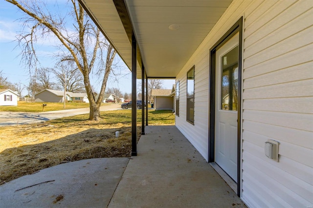 view of patio with a residential view