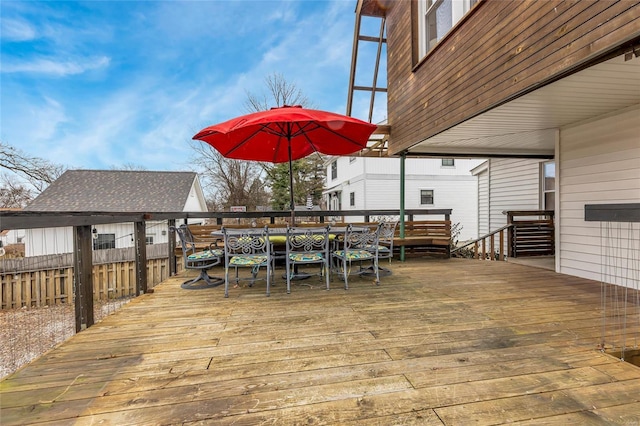 view of wooden deck