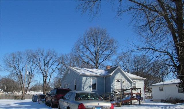 view of snowy exterior