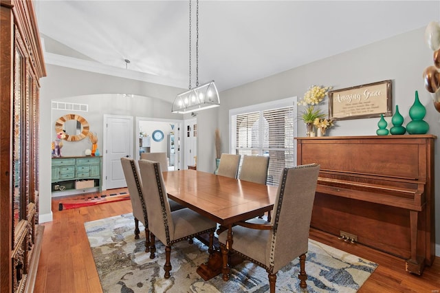 dining room with hardwood / wood-style floors