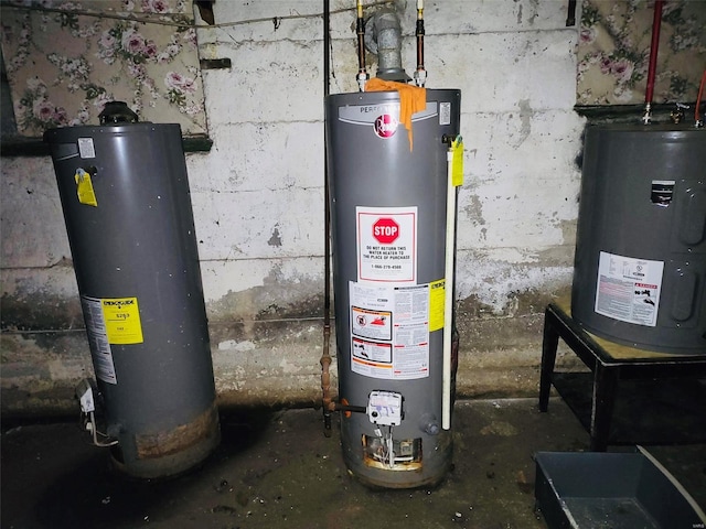 utilities with water heater and electric water heater