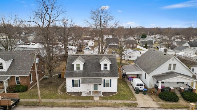 bird's eye view featuring a residential view