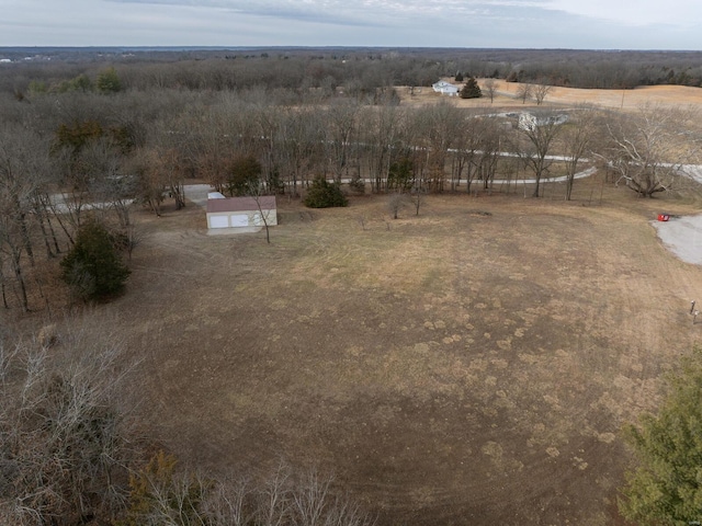 bird's eye view with a rural view