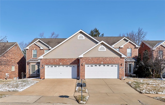 view of front property featuring a garage