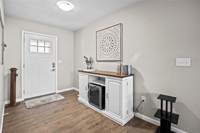 foyer featuring hardwood / wood-style floors