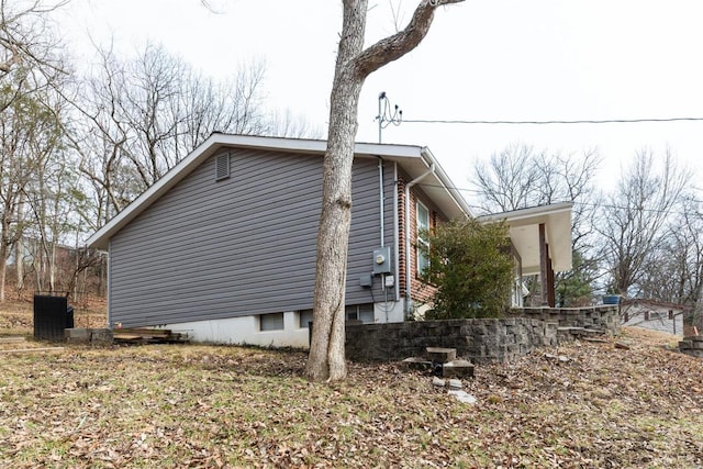 view of home's exterior