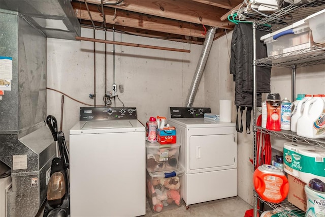 laundry room featuring independent washer and dryer