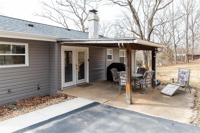 view of patio with french doors