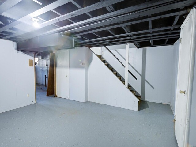 view of basement