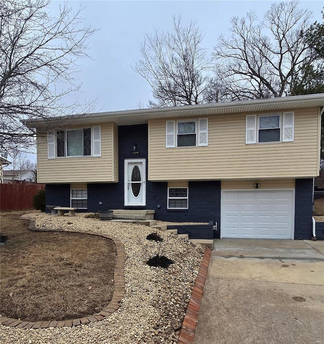 split foyer home with a garage