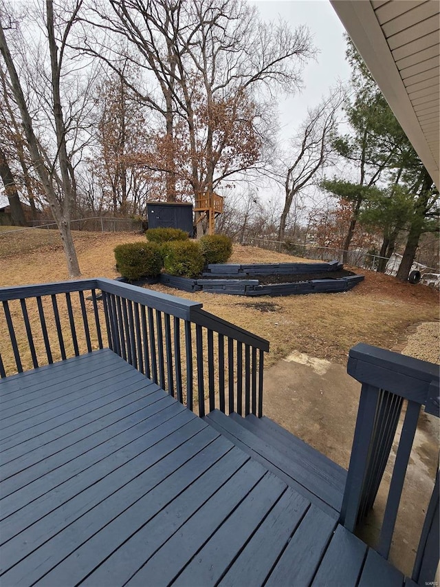 view of wooden terrace