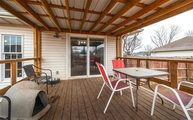 view of wooden terrace