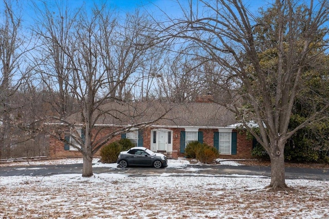 view of single story home