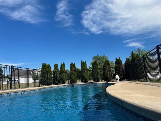 view of pool featuring fence and a fenced in pool