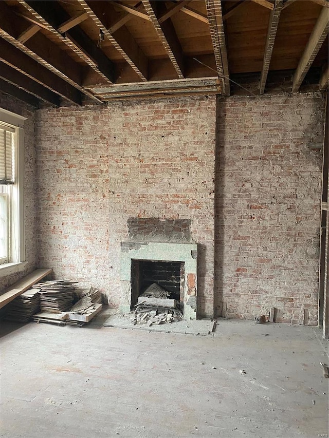 miscellaneous room with a fireplace