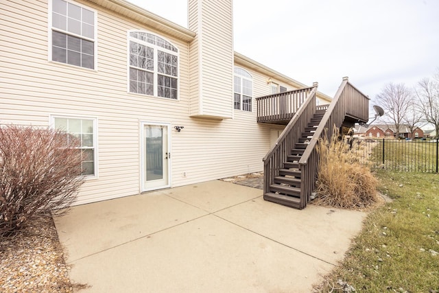 rear view of property with a patio