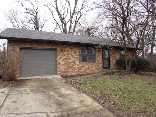 ranch-style home with a garage