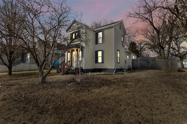 view of front of property