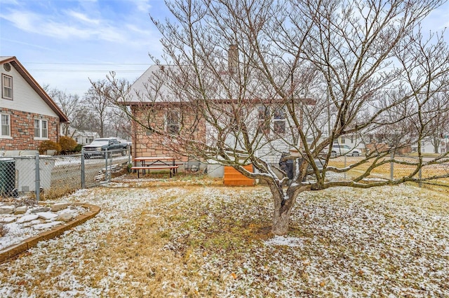 view of snowy yard