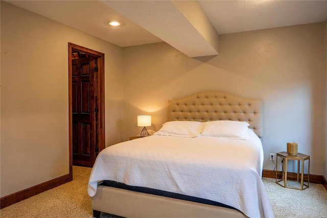 bedroom featuring carpet flooring