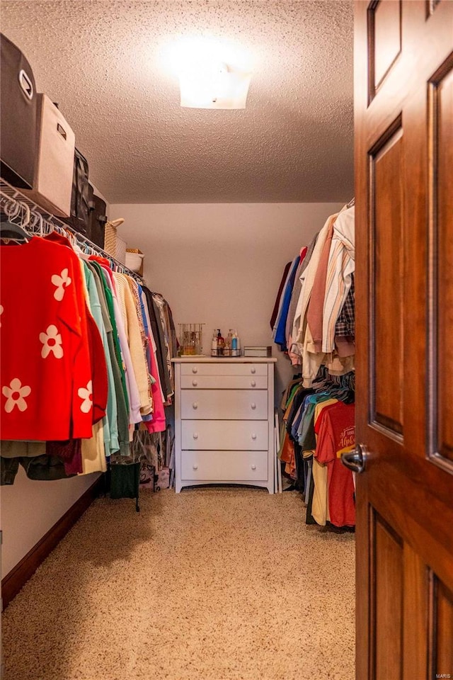 view of walk in closet