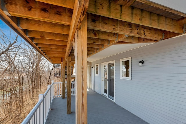 deck featuring french doors