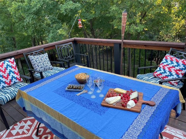 view of wooden terrace