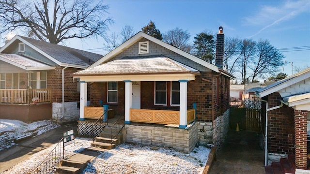 bungalow-style house featuring a porch