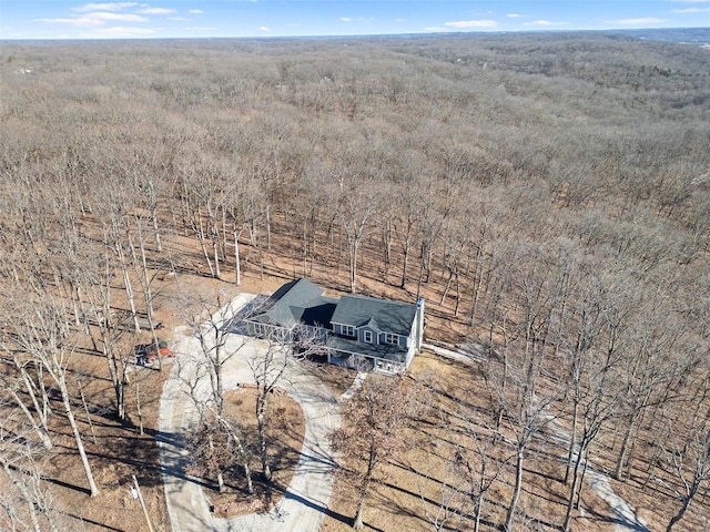 aerial view with a rural view