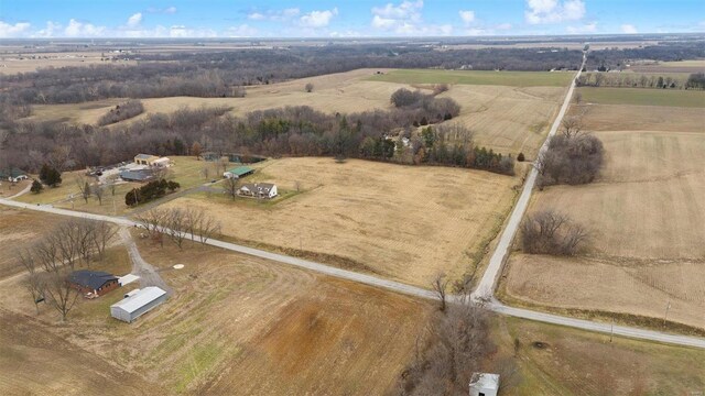 bird's eye view with a rural view