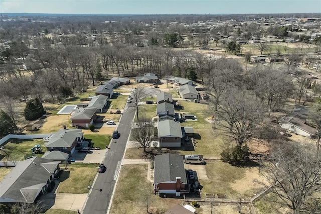 drone / aerial view with a residential view