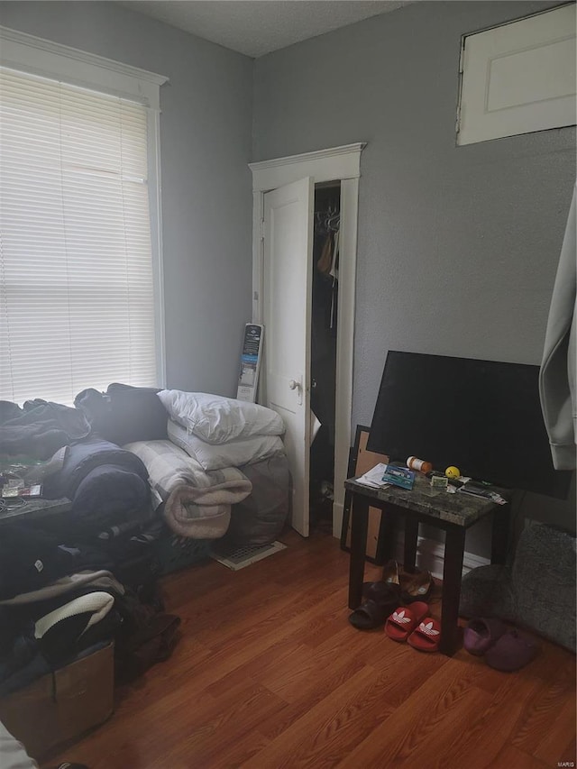 living room featuring hardwood / wood-style flooring