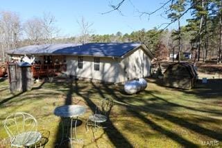 exterior space with a yard