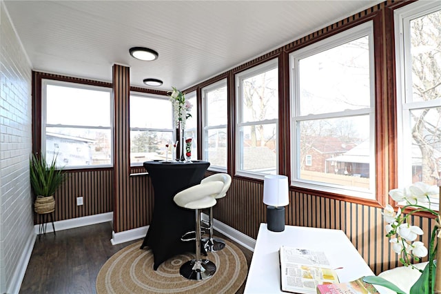 view of sunroom