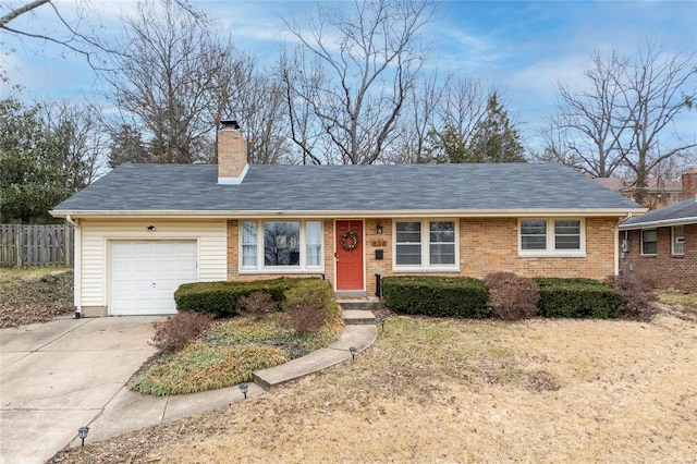 ranch-style home with a garage